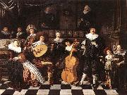 MOLENAER, Jan Miense Family Making Music ag Spain oil painting reproduction